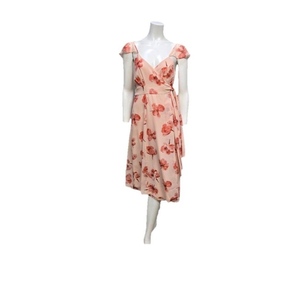 NWT Hutch ModCloth Sz 2X Plus maxi petal Pink floral wrap dress romantic Fairy